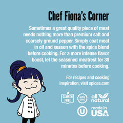 Coarse-ground pepper image communicates bold aroma and robust bite
