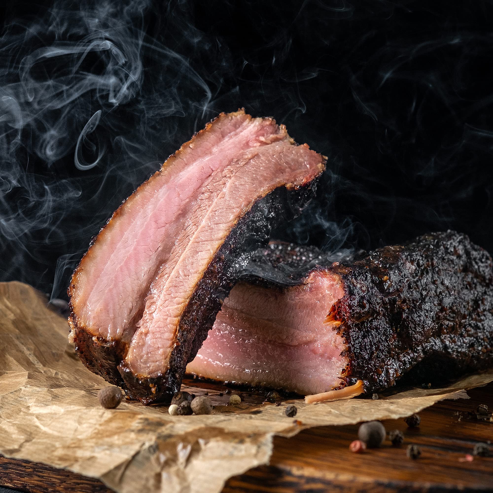 Sea salt flakes emphasize briny notes perfect for steaks and roasts