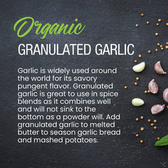Close-up of garlic granules showing even, versatile texture