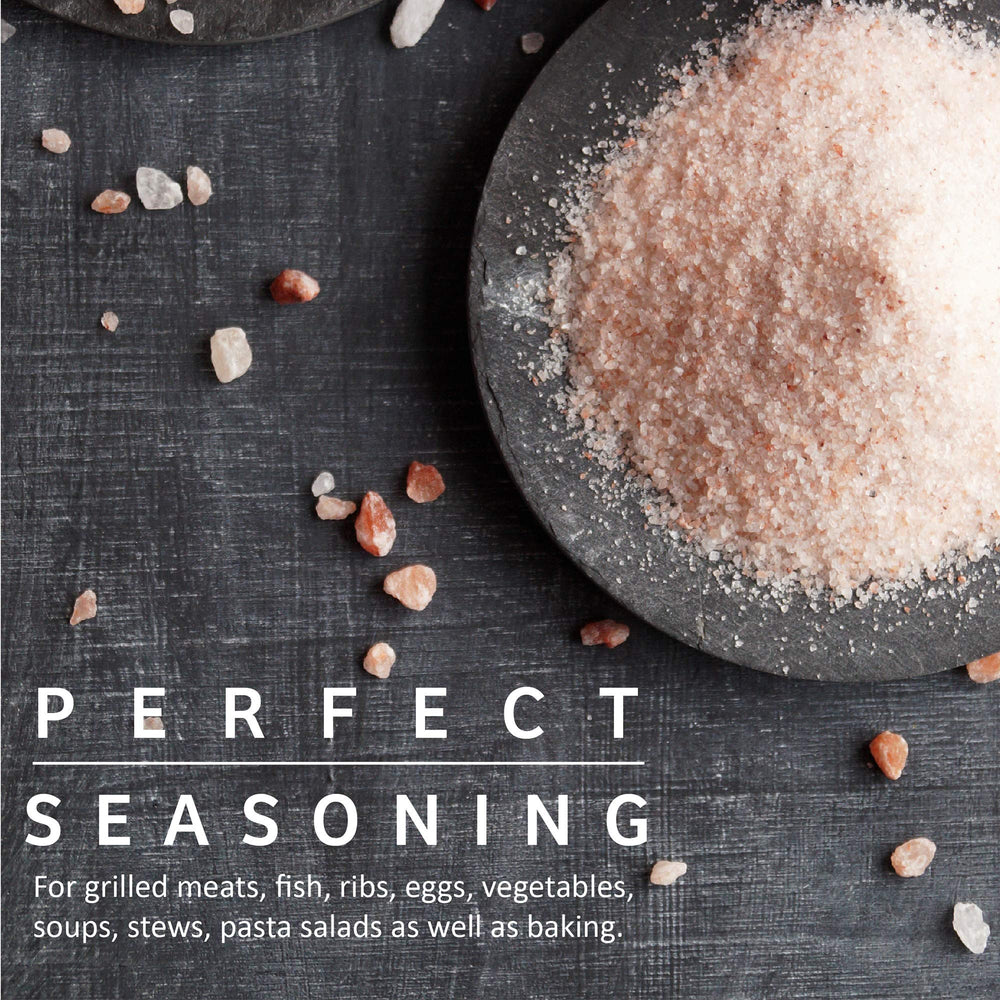 The Spice Lab Pink Himalayan Salt packaging emphasizes purity and kosher certification.