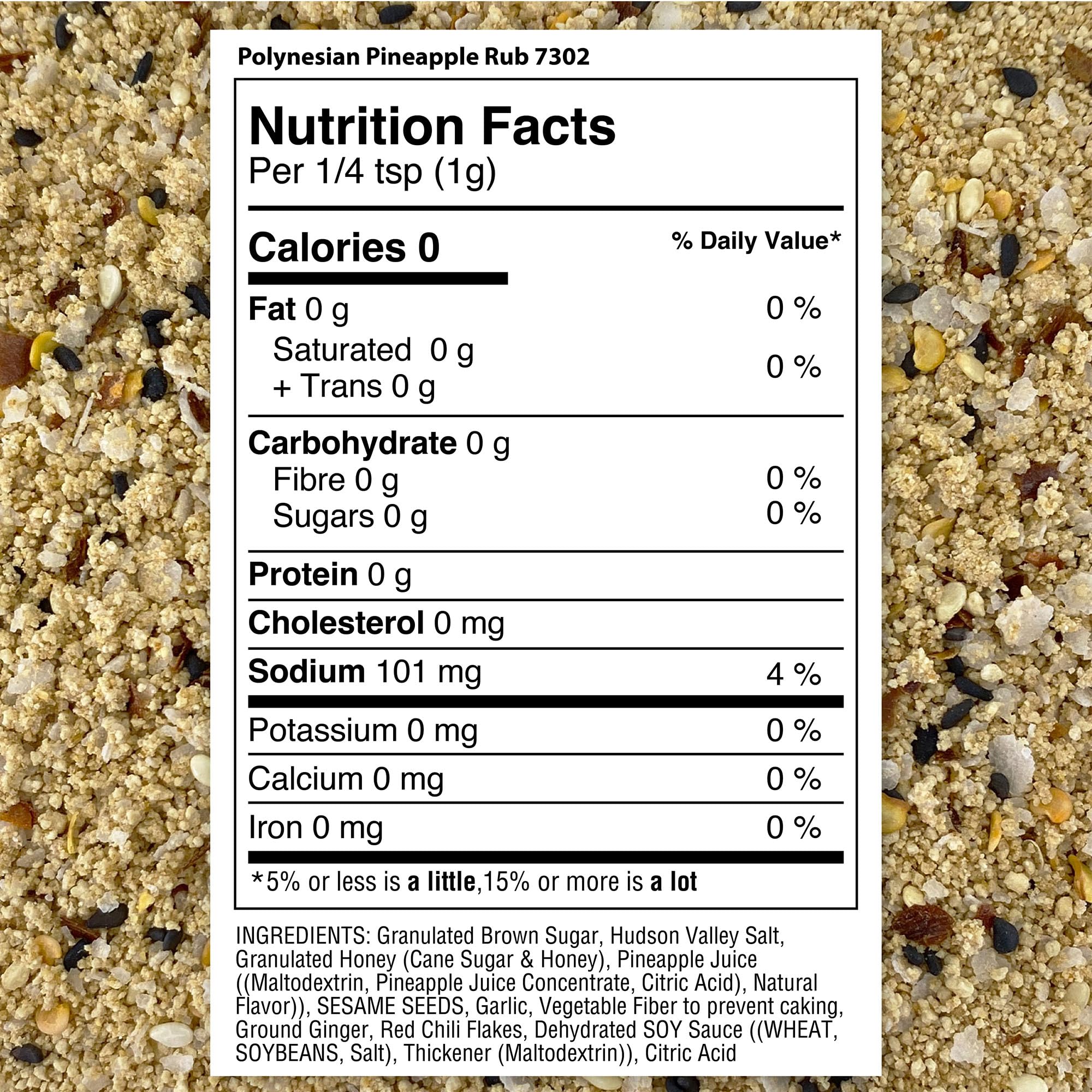 The Spice Lab Polynesian Pineapple Rub ingredients highlight versatile seasoning options.
