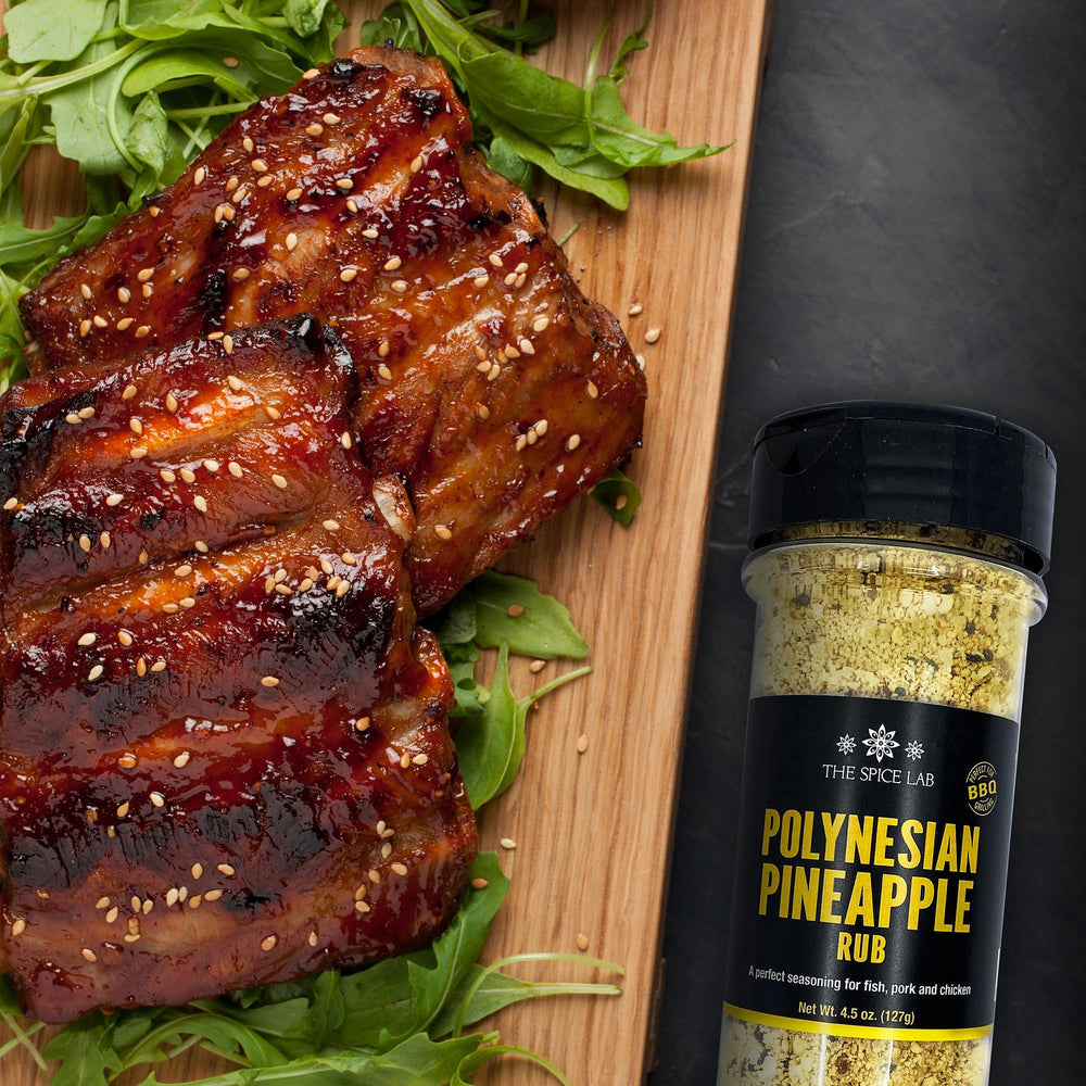 The Spice Lab Polynesian Pineapple Rub texture reveals sesame and pineapple notes.