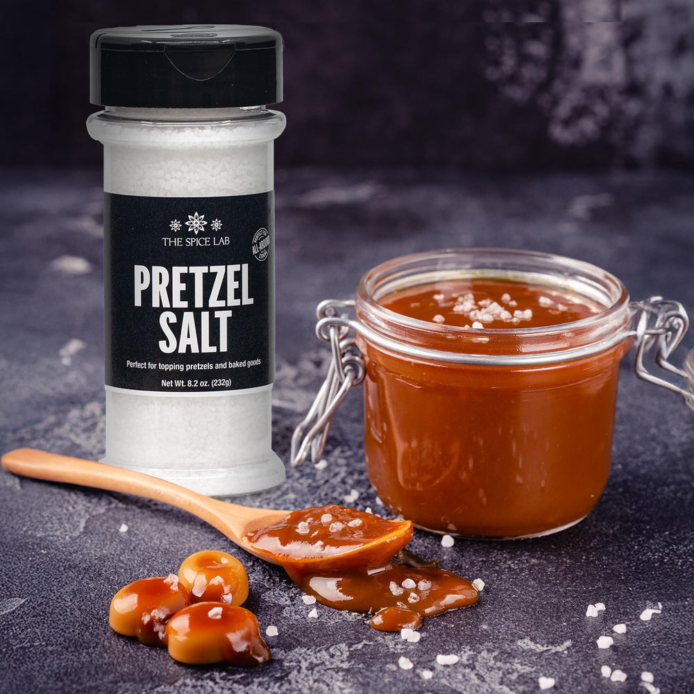 The Spice Lab pretzel salt on popcorn provides a finishing crunch.