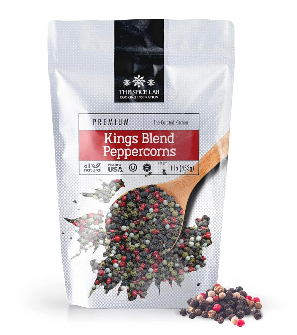 The Spice Lab Rainbow Peppercorns mixed whole add color and depth to any dish.