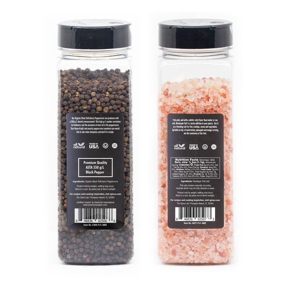 Tub with airtight lid preserves freshness of coarse salt.