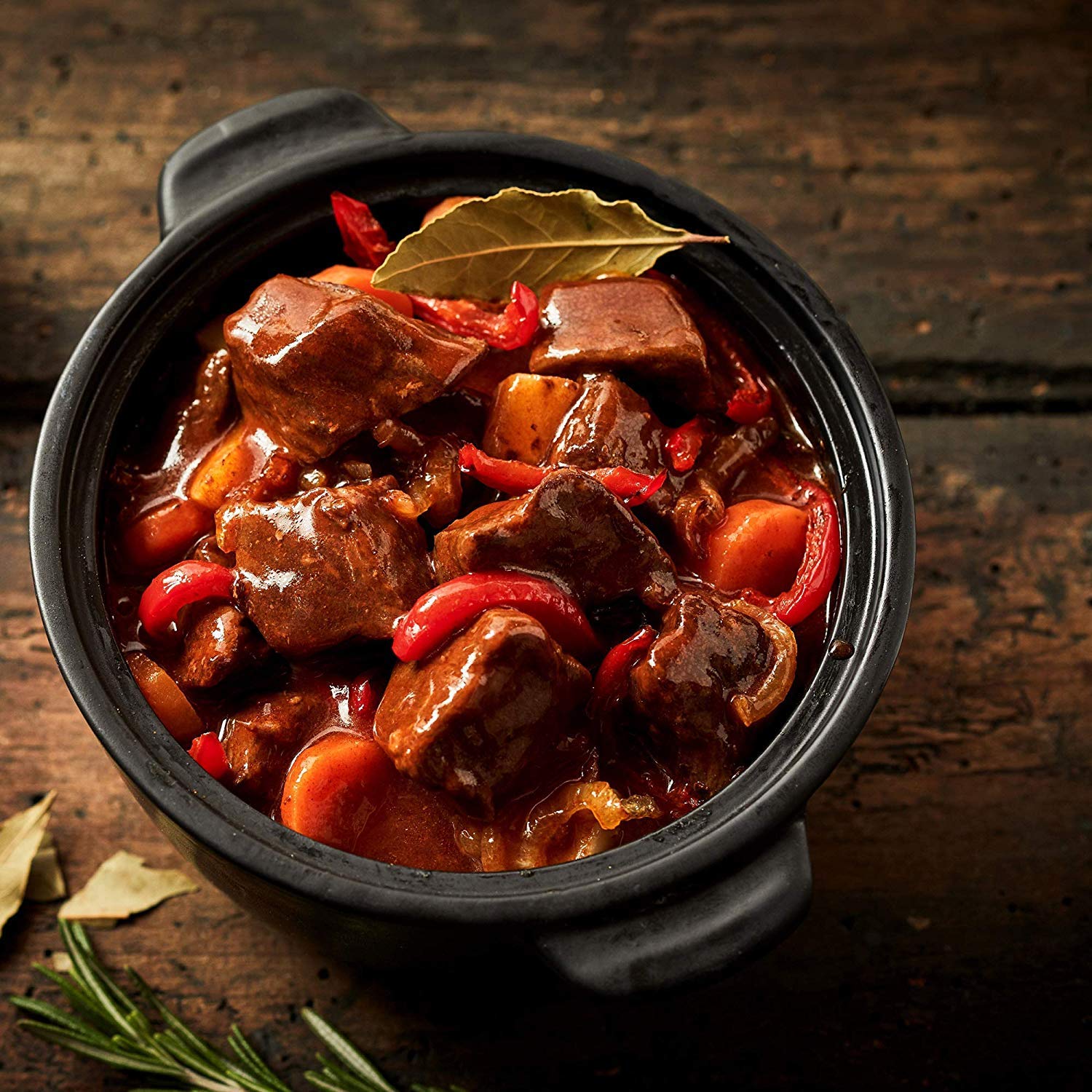 The Spice Lab smoked paprika powder highlights garnishes with bright red hue.