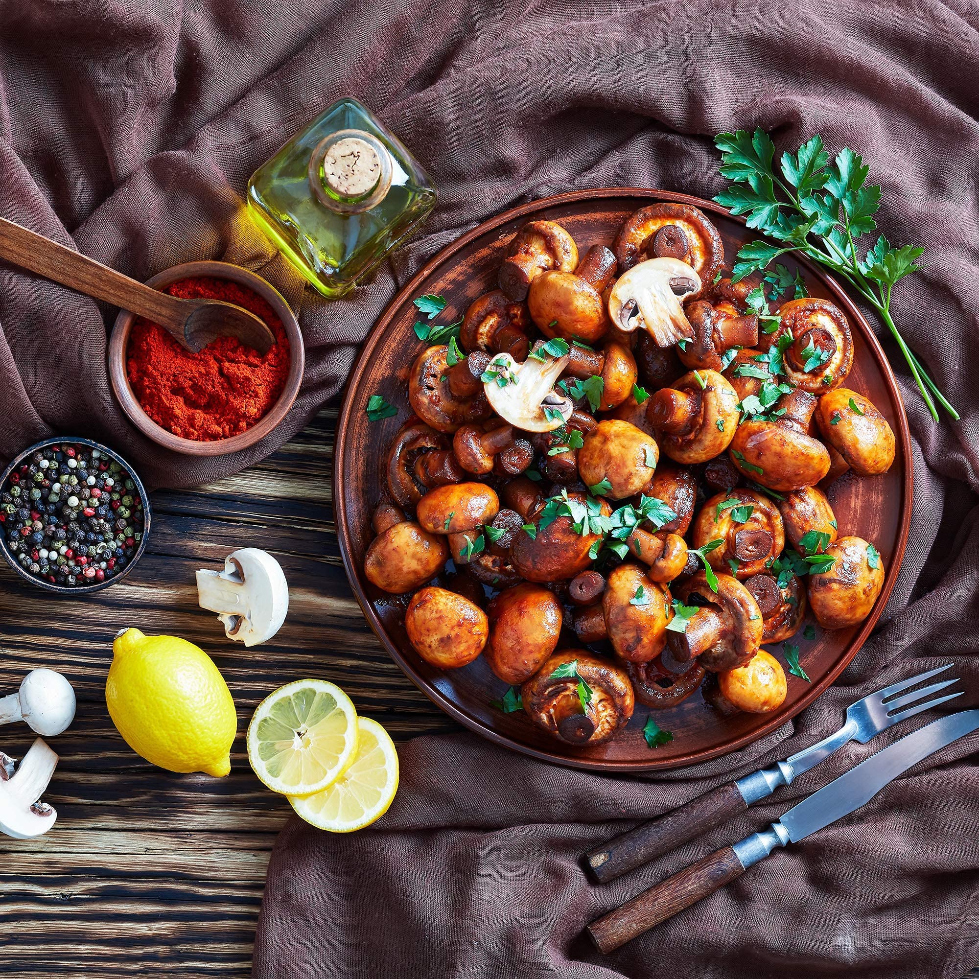The Spice Lab smoked paprika paella glow suggests depth and aroma.