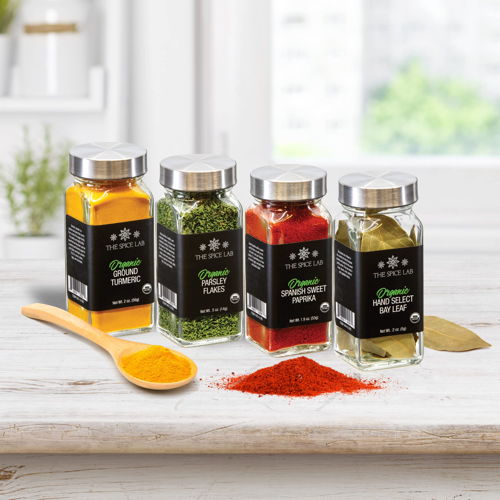 The Spice Lab smoked paprika and sesame jar adds color and depth.