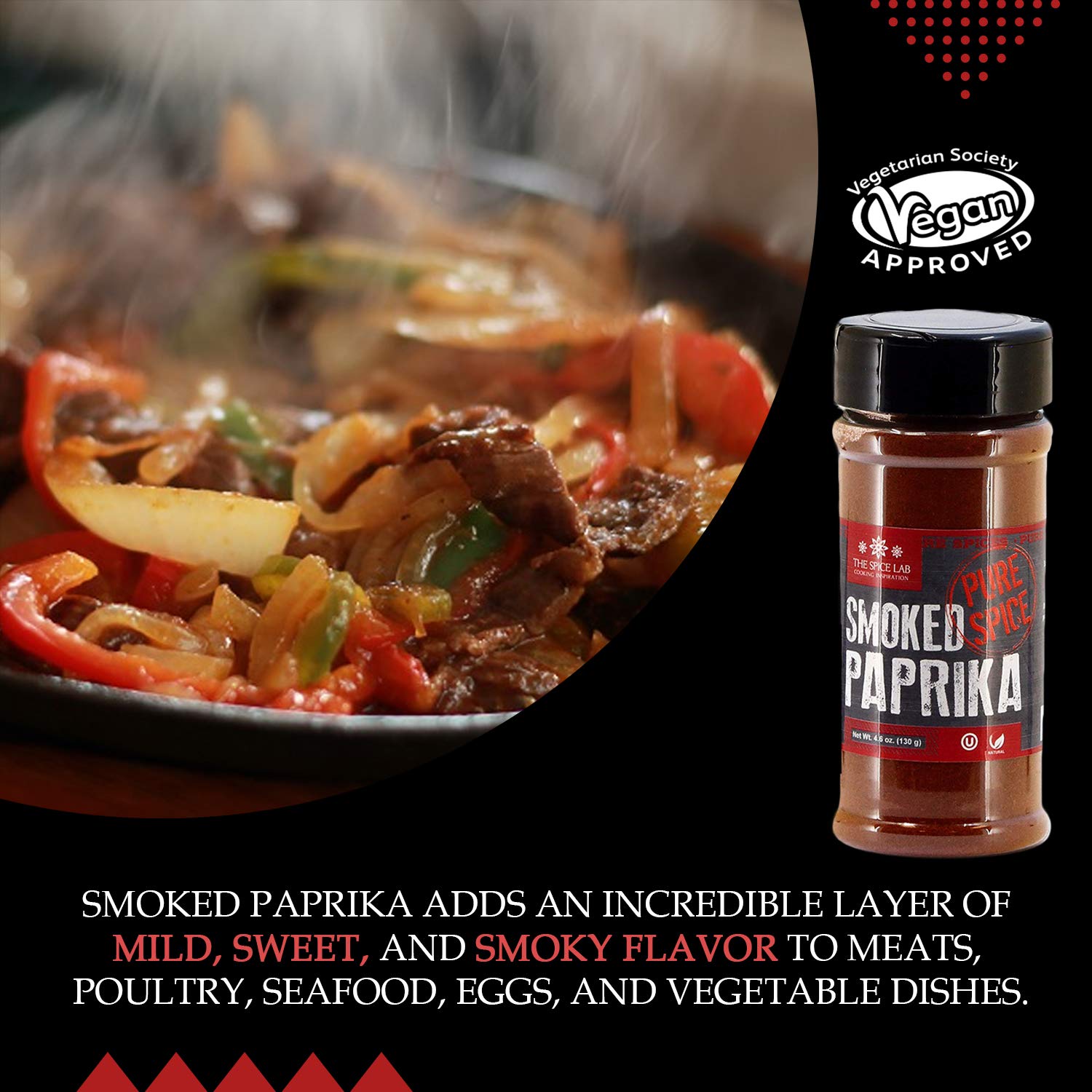 The Spice Lab smoked paprika powder blends into stews for smoky notes.
