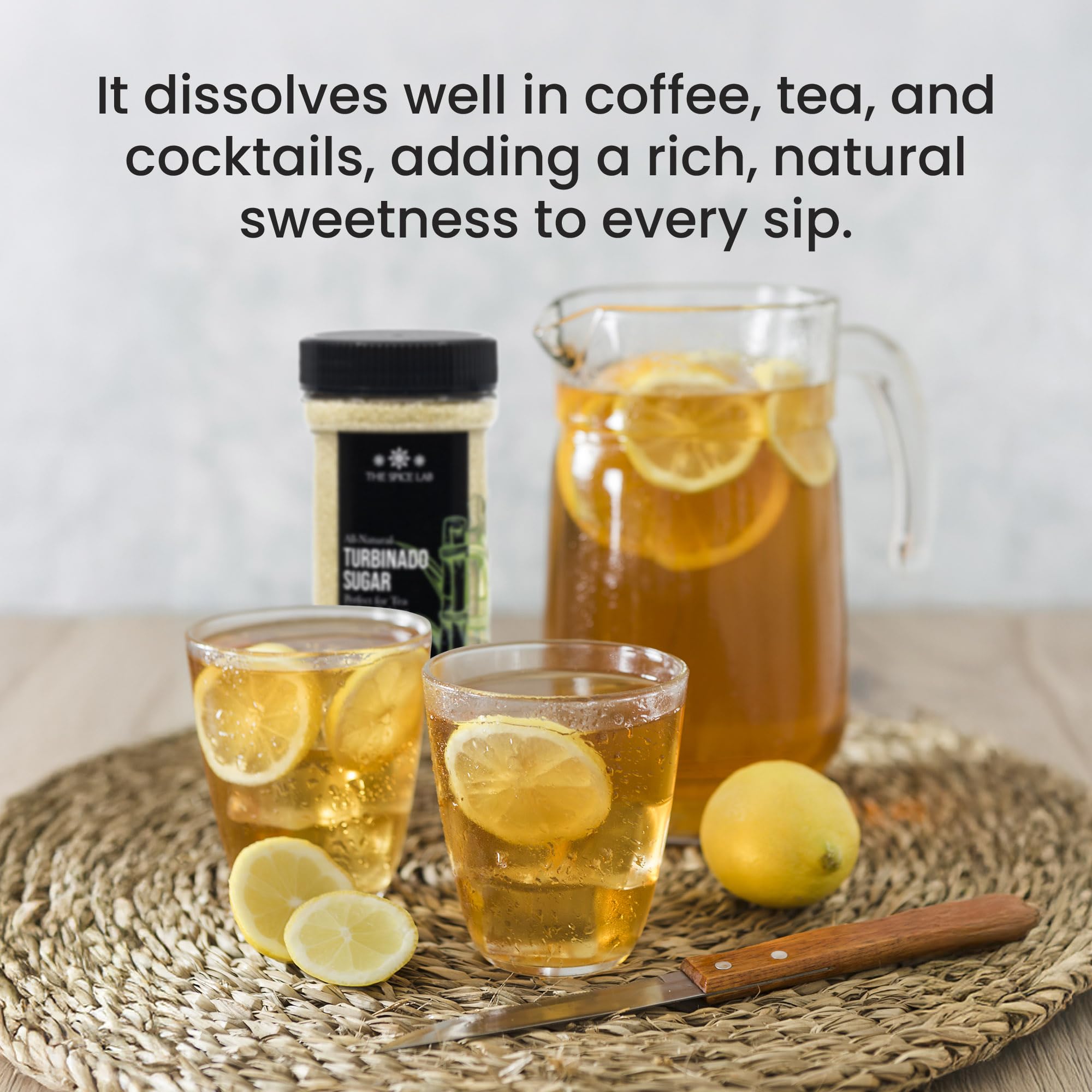 The Spice Lab Turbinado Sugar dissolves easily in hot and cold drinks
