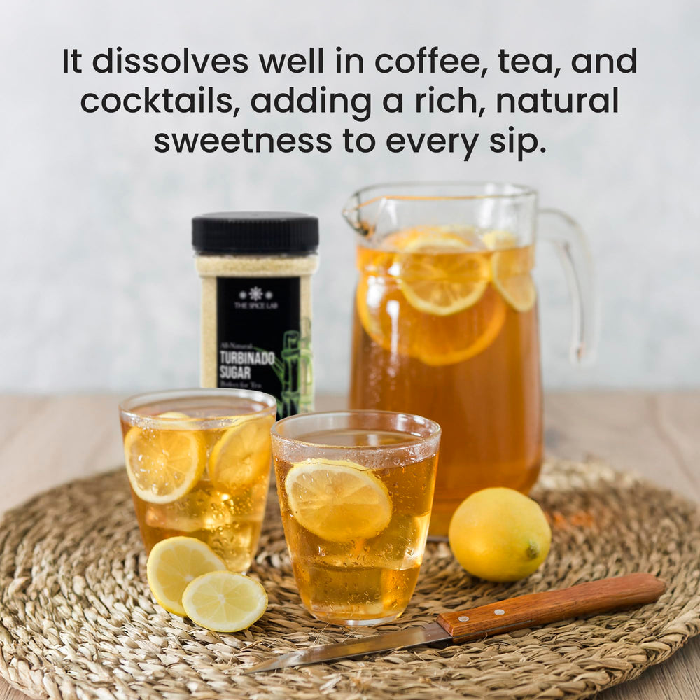 The Spice Lab Turbinado Sugar dissolves easily in hot and cold drinks