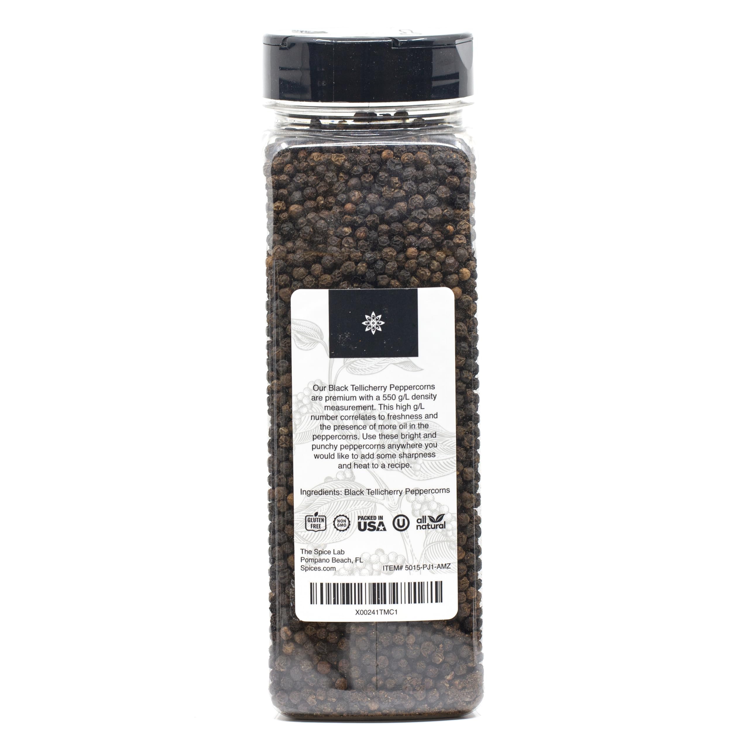 The Spice Lab whole Tellicherry peppercorns in a bowl