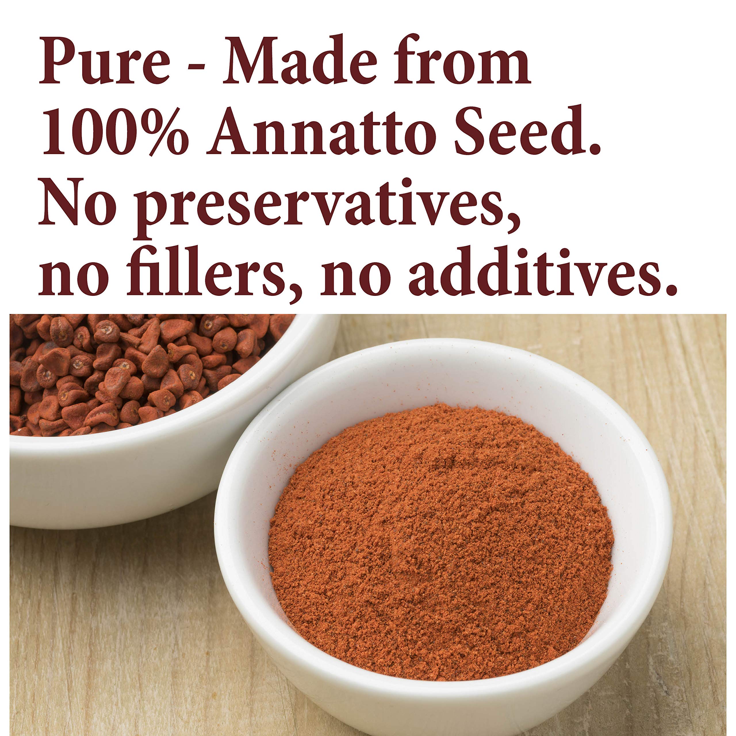 The Spice Way achiote seed powder bottle showcases premium, pure seasoning.