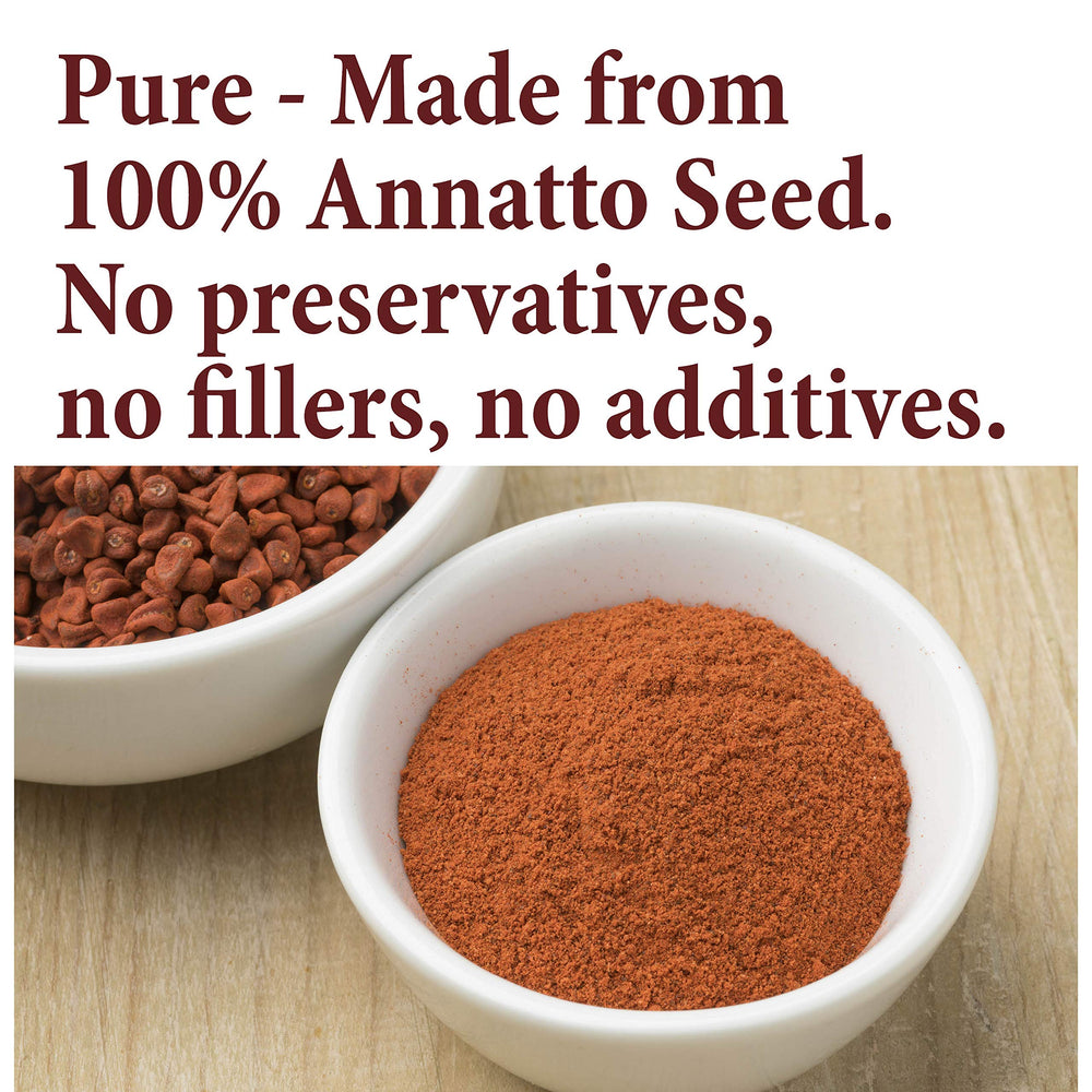 The Spice Way achiote seed powder bottle showcases premium, pure seasoning.