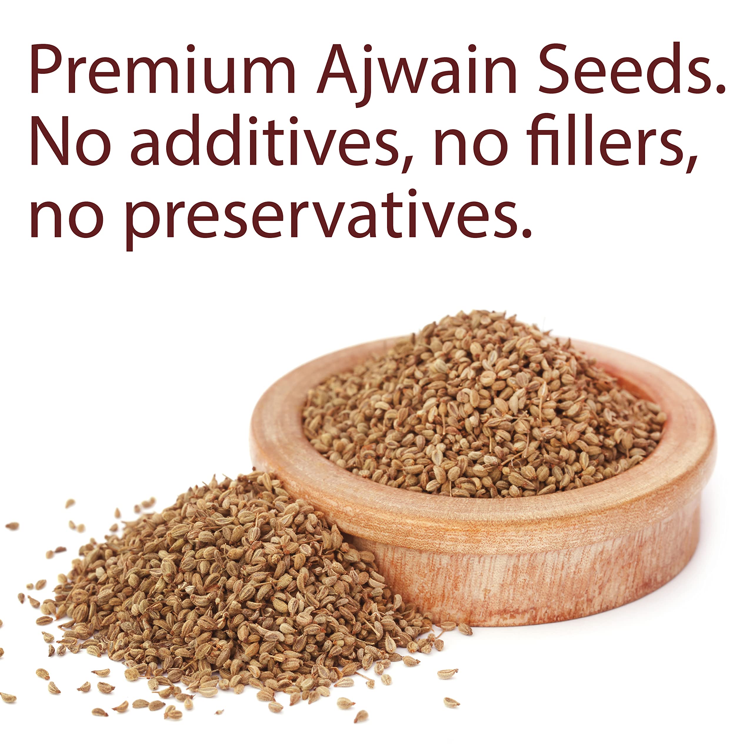 The Spice Way Ajwain seeds closeup reveals small, aromatic seeds ideal for robust curries.