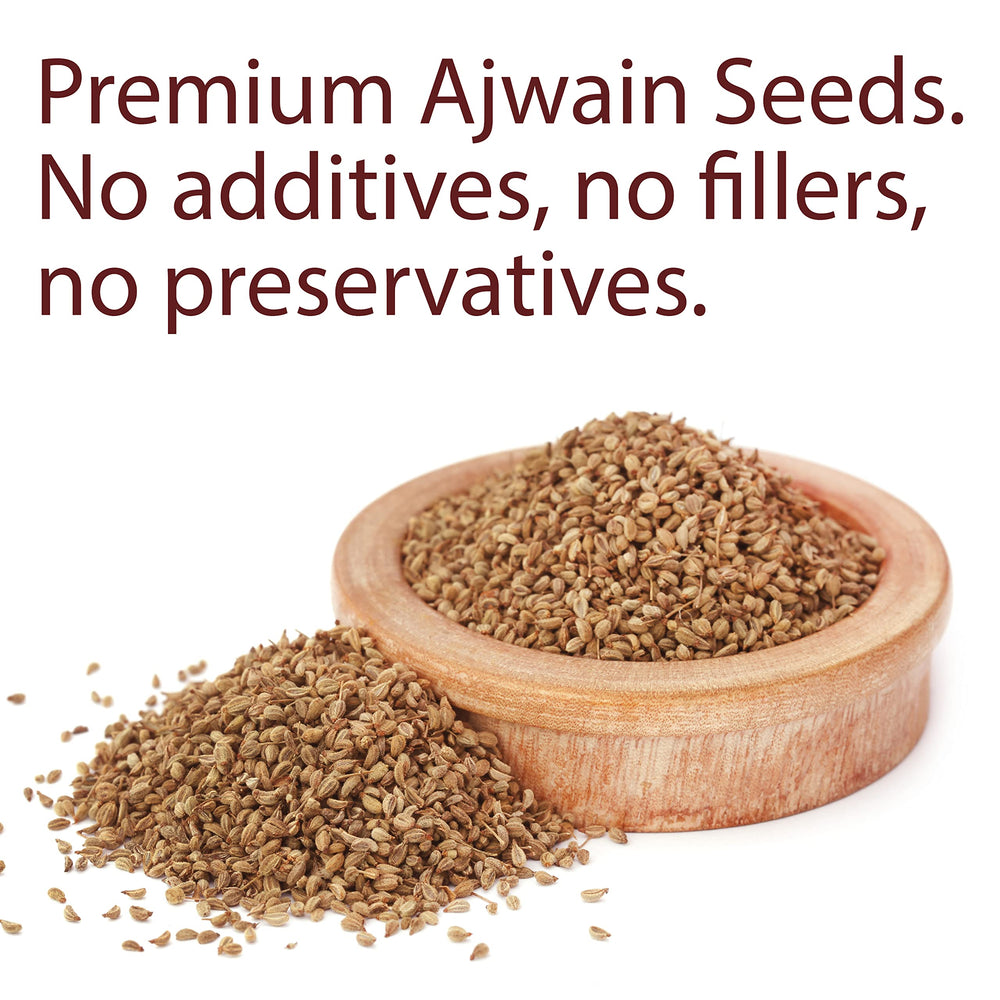 The Spice Way Ajwain seeds closeup reveals small, aromatic seeds ideal for robust curries.