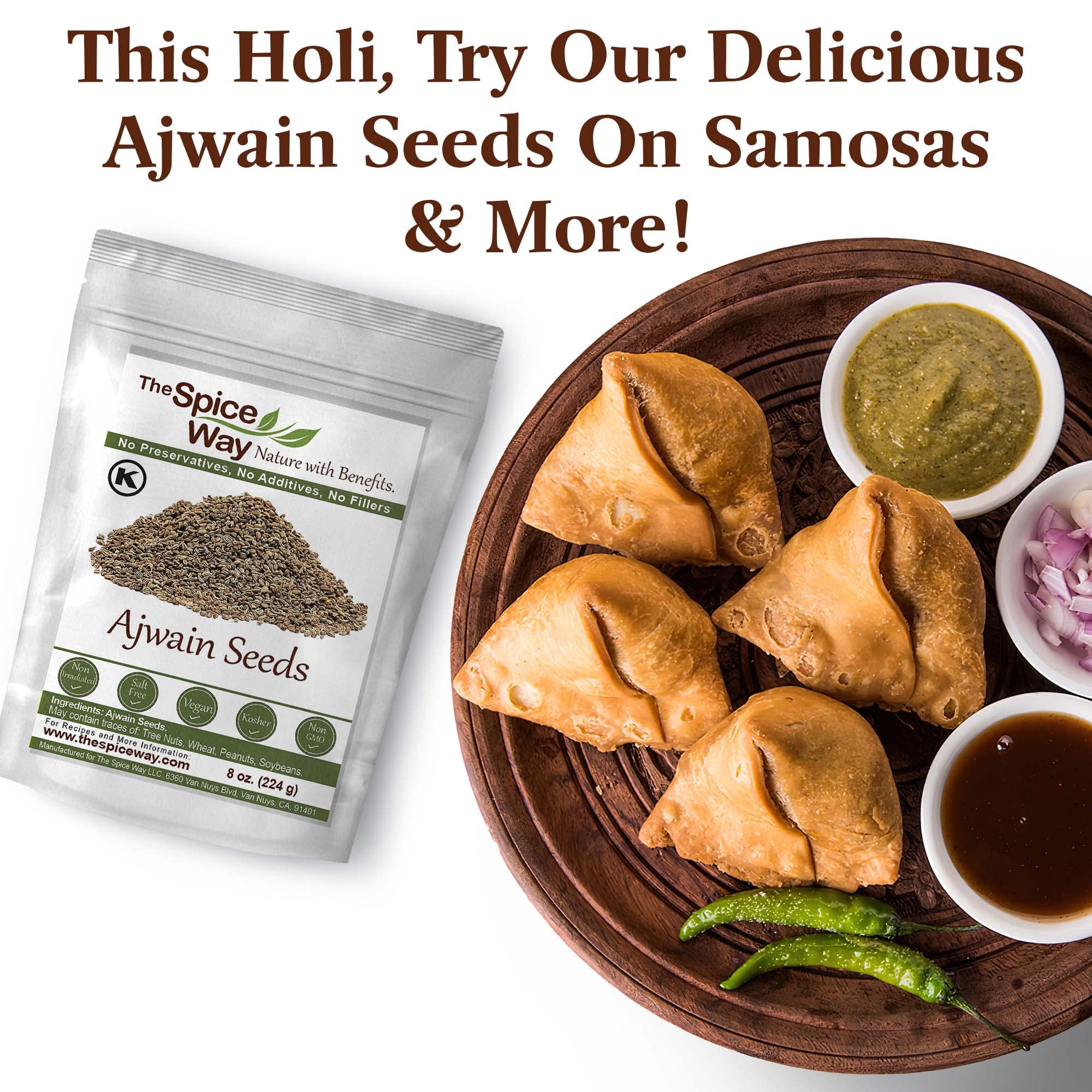 The Spice Way Ajwain seeds tea infusion invites aromatic, comforting beverages.