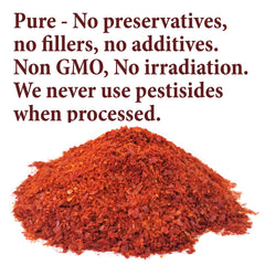 Aleppo pepper ground on spoon from The Spice Way highlighting fine texture