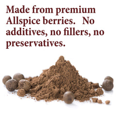Closeup of The Spice Way Allspice ground powder, highlighting aroma for savory sauces.