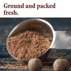 The Spice Way Allspice ground jar label ready to season soups and stews.