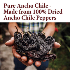 Close-up of The Spice Way ancho powder highlighting pure color and additive-free quality.