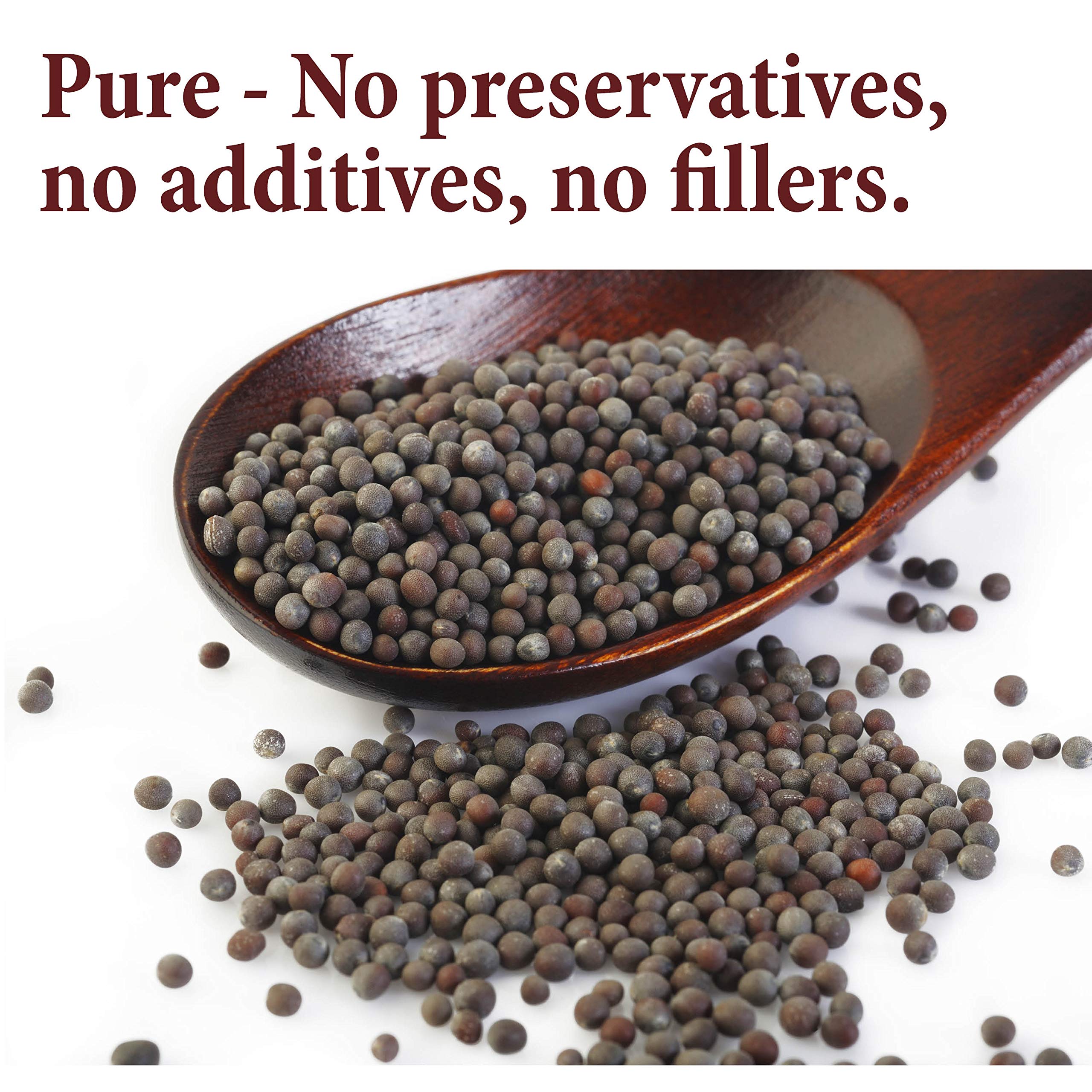 The Spice Way brown mustard seeds in a jar, ready to flavor savory dishes.