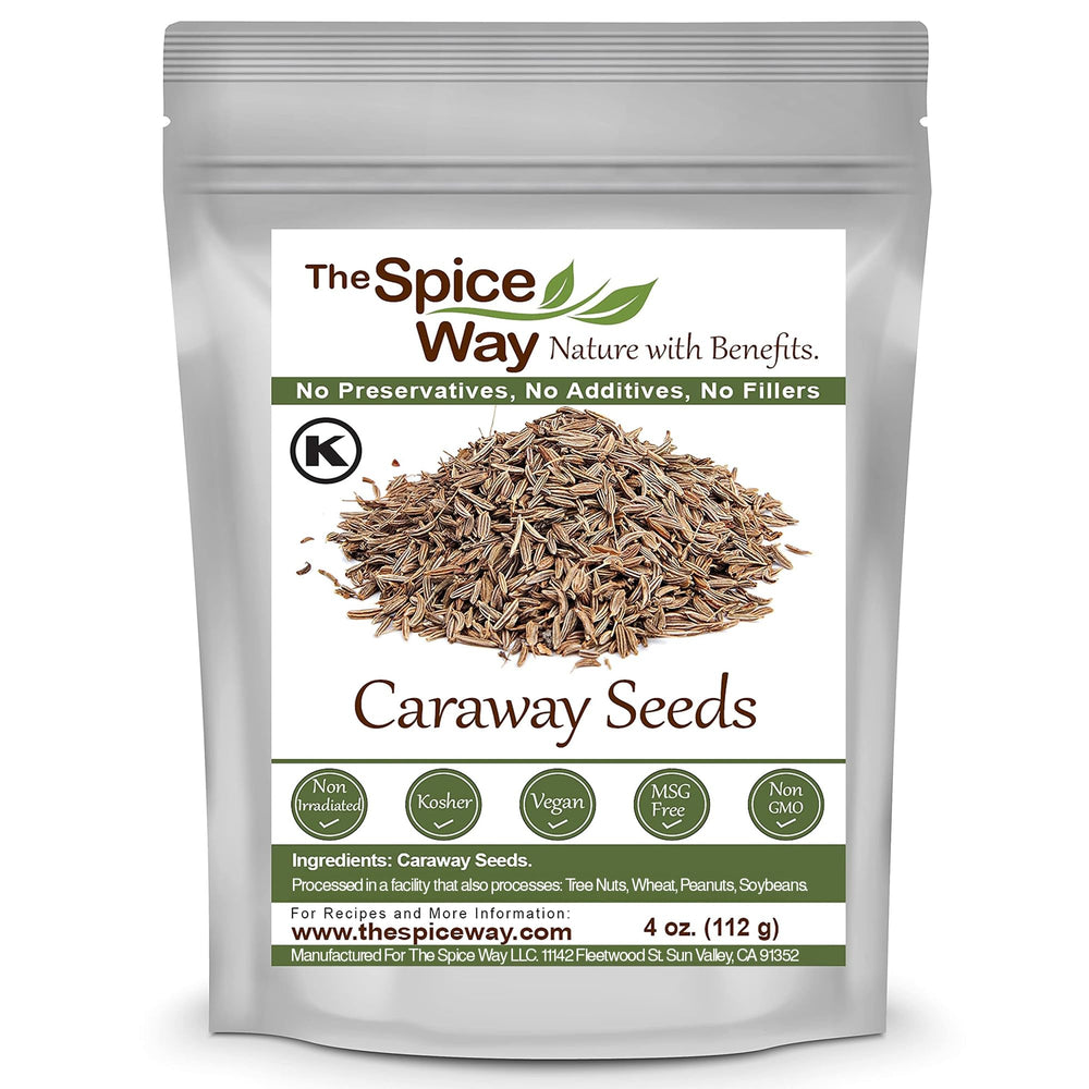 The Spice Way caraway seed whole bottle for rich breads and flavorful sauces.