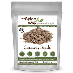 The Spice Way caraway seed whole bottle for rich breads and flavorful sauces.