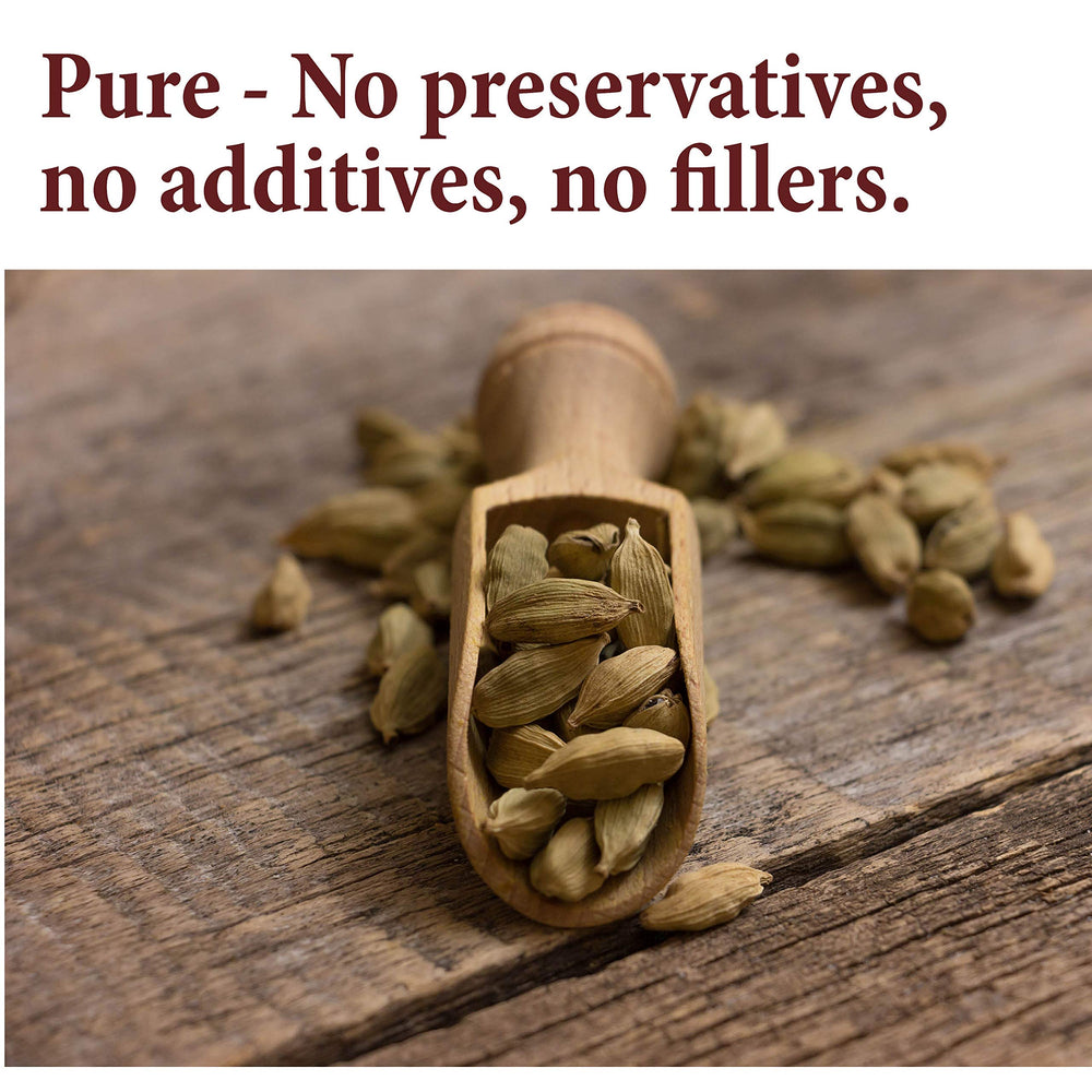 The Spice Way Cardamom Pods in jar display shows premium whole pods.