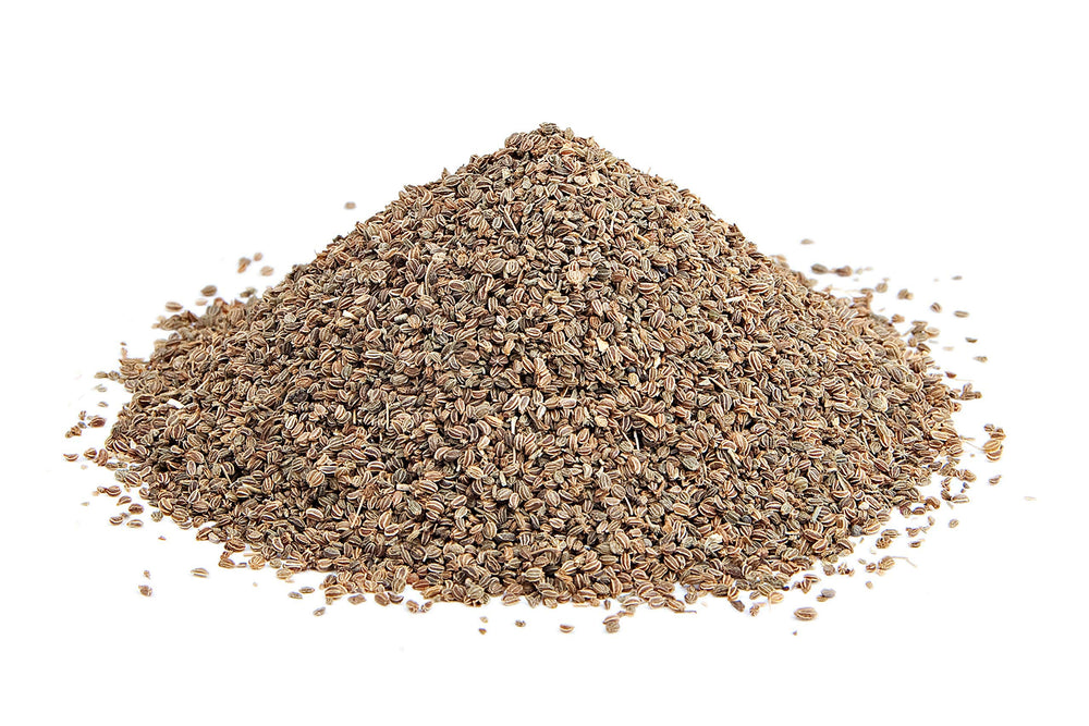 The Spice Way celery seed packaging shows no additives, emphasizing pure, non-GMO celery seeds.