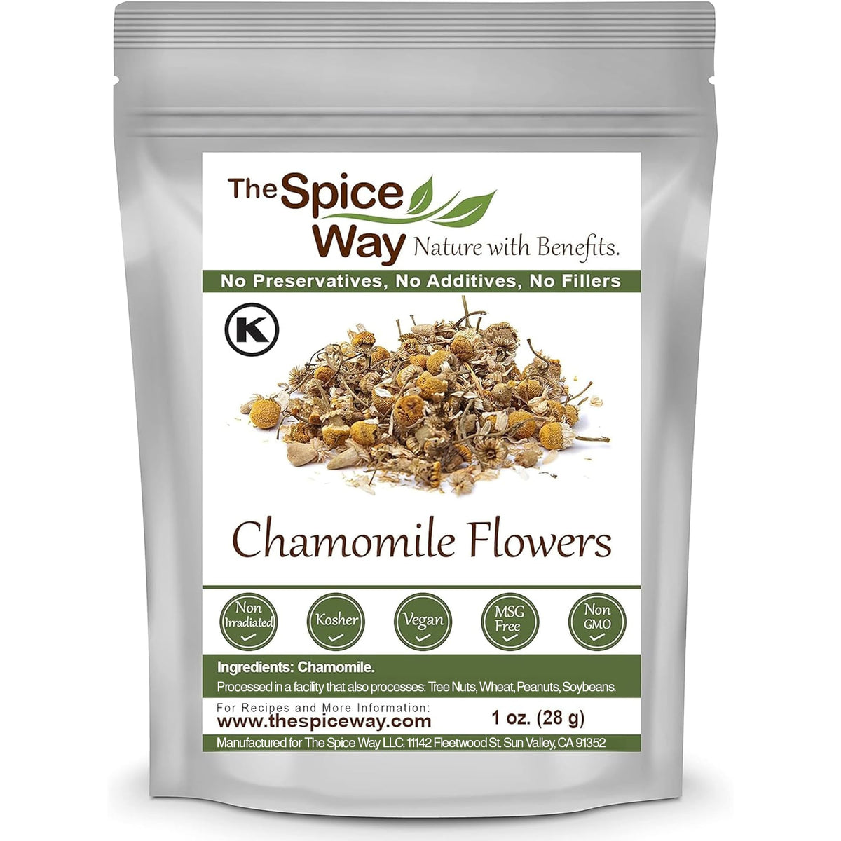 The Spice Way chamomile flowers loose tea for a soothing brew