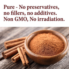 The Spice Way Cinnamon Ground powder closeup – vibrant cinnamon color for cookies and pies.