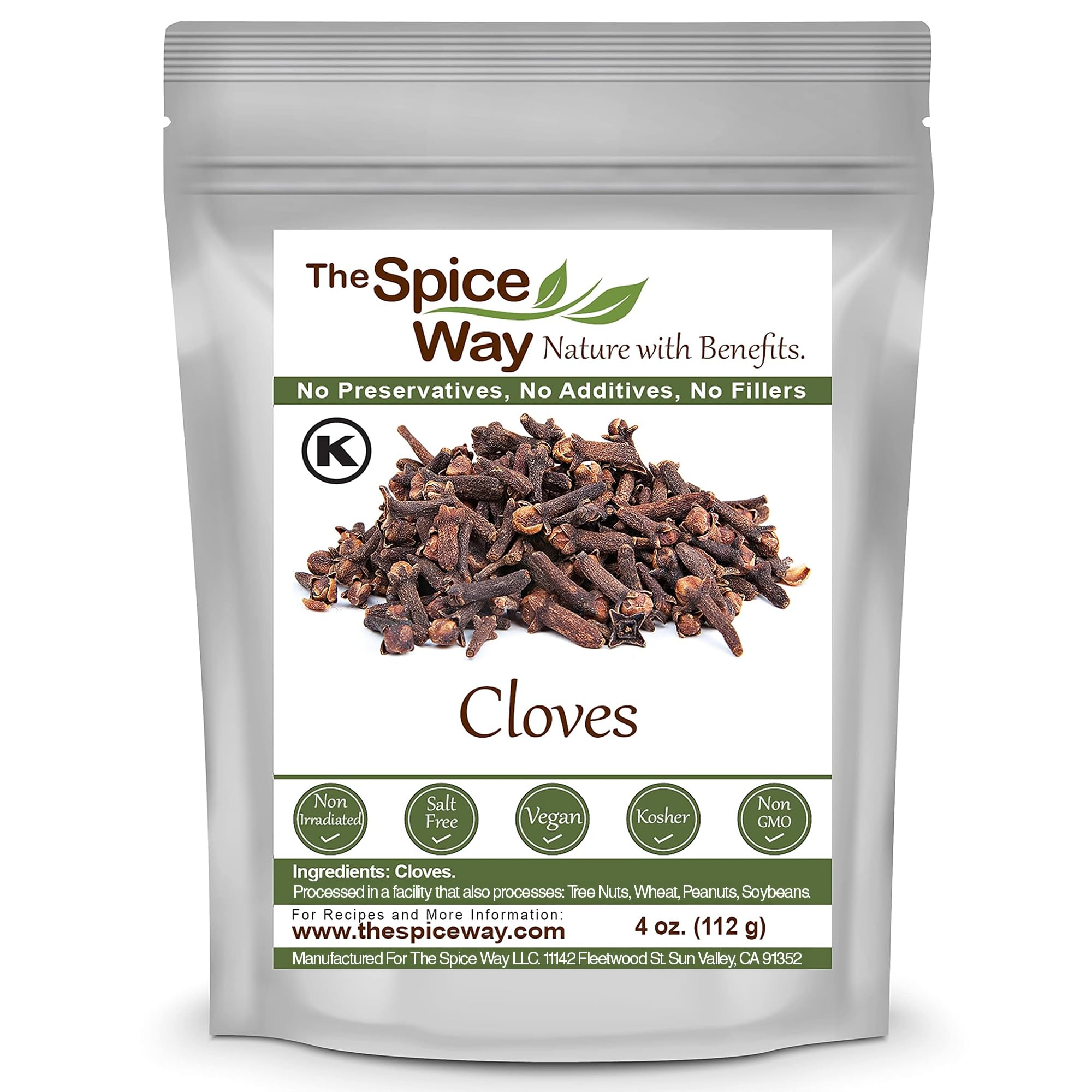 The Spice Way Cloves Whole Bottle closeup shows warm aroma for stews.