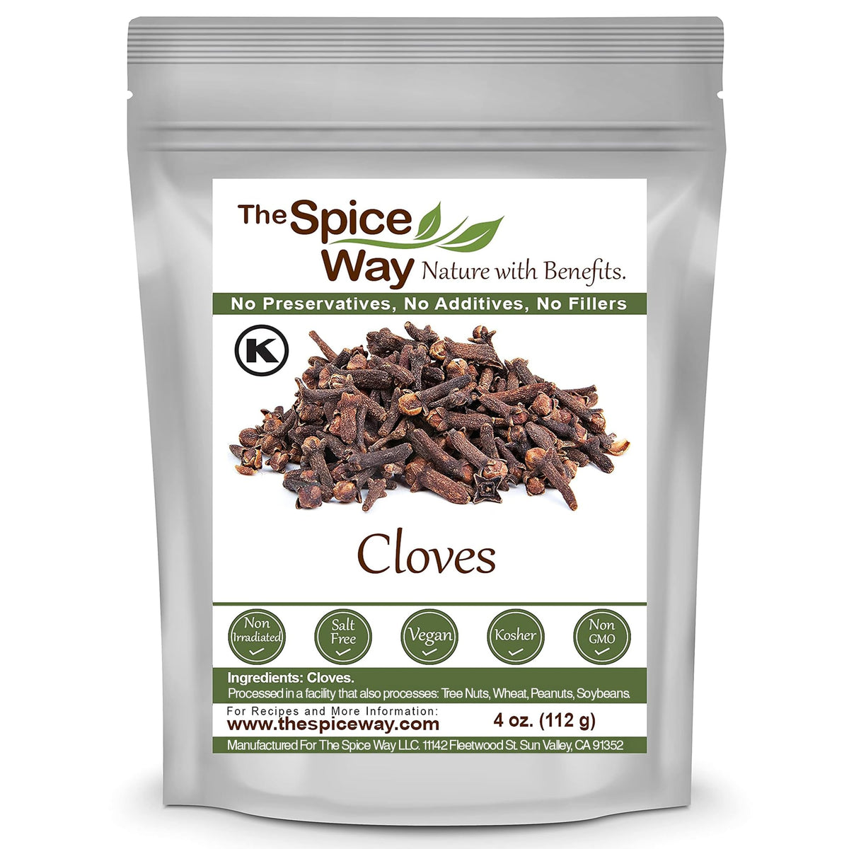 The Spice Way Cloves Whole Bottle closeup shows warm aroma for stews.