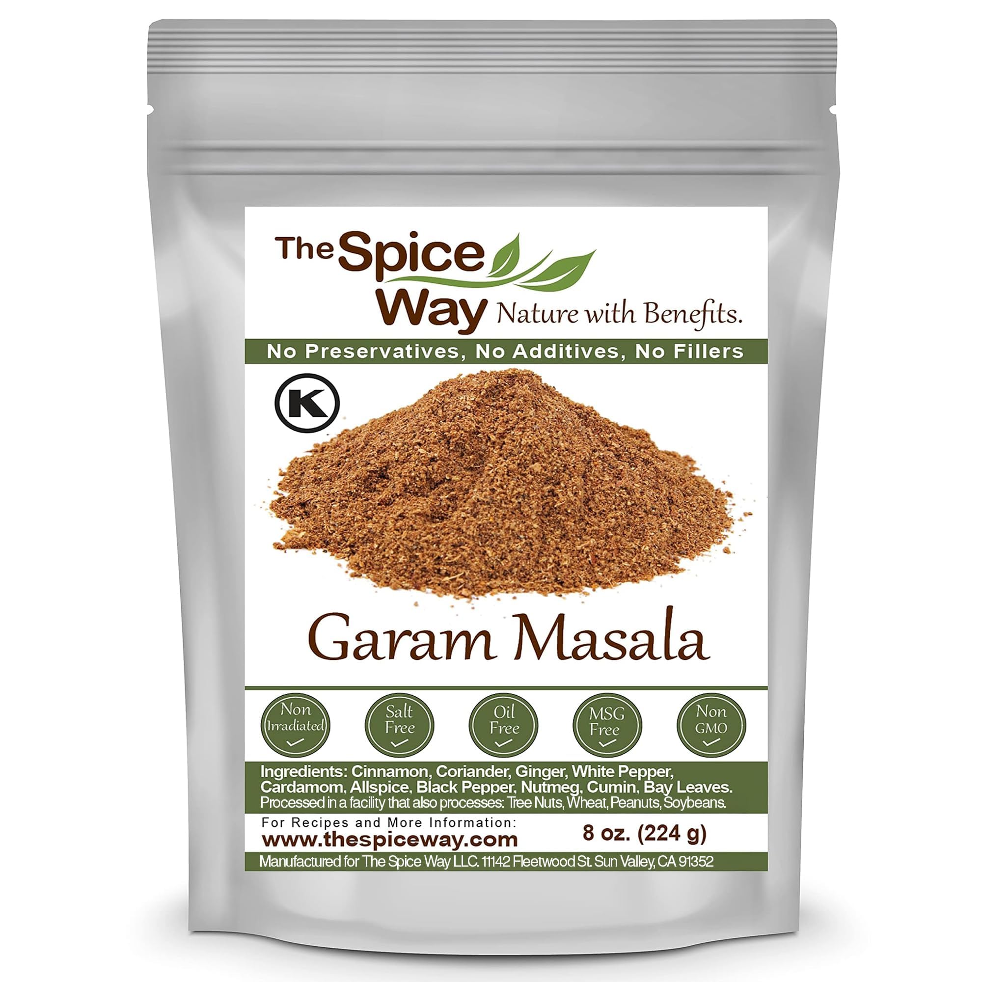 The Spice Way Garam Masala bottle, a rich meat seasoning for flavorful curries and gravies.