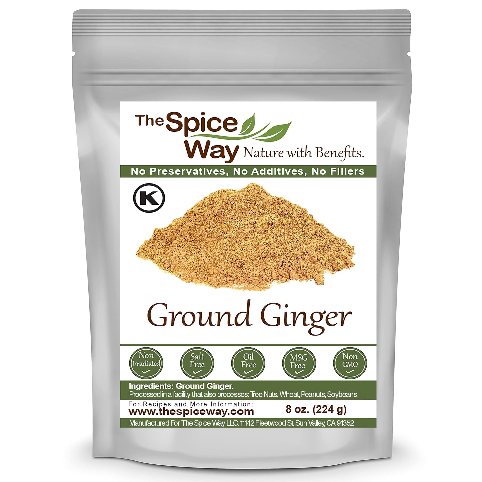 The Spice Way Ginger Powder bottle close-up for cooking aroma.