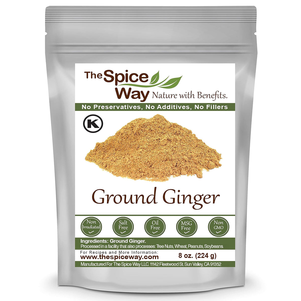 The Spice Way Ginger Powder bottle close-up for cooking aroma.