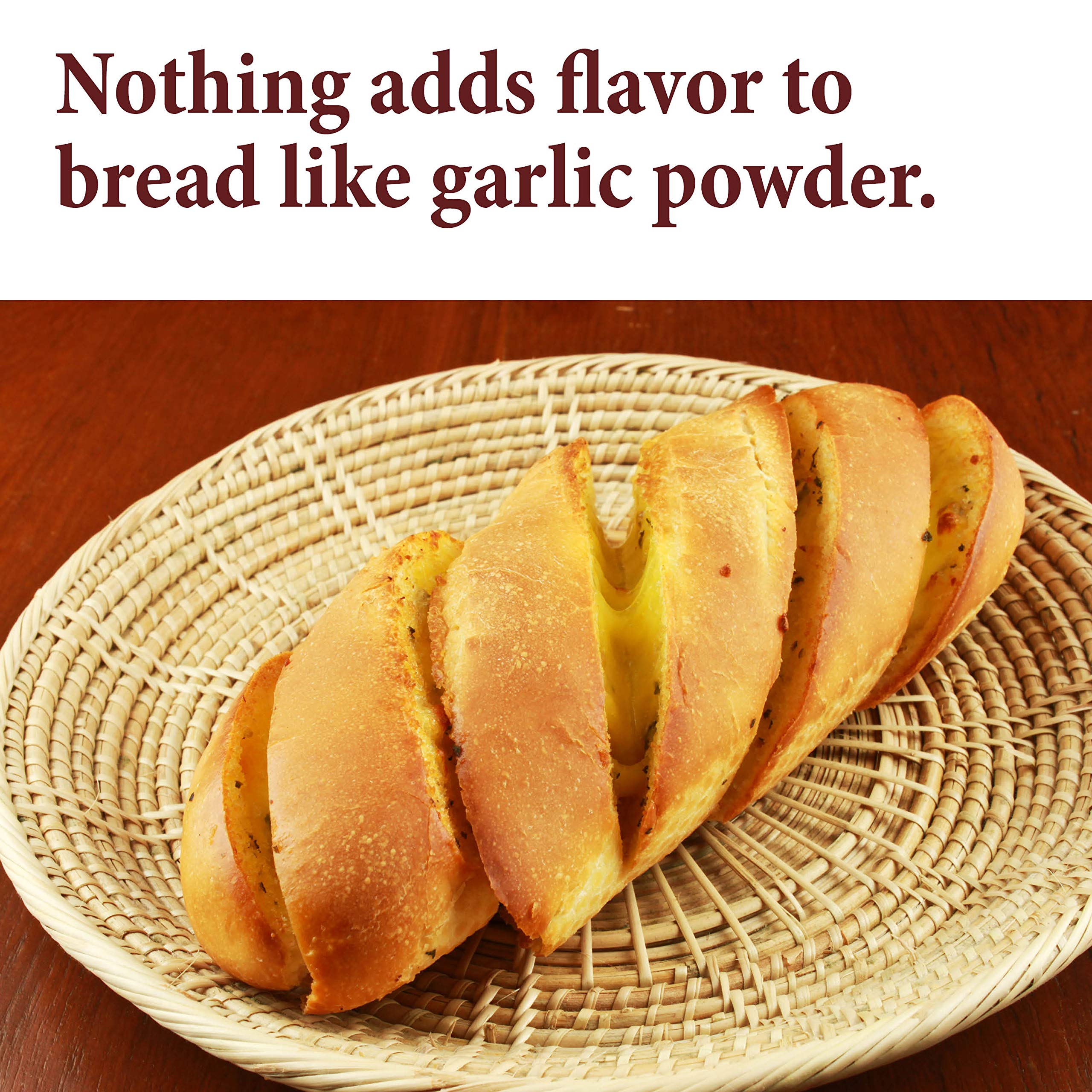 The Spice Way granulated garlic on a kitchen counter, a pantry staple.