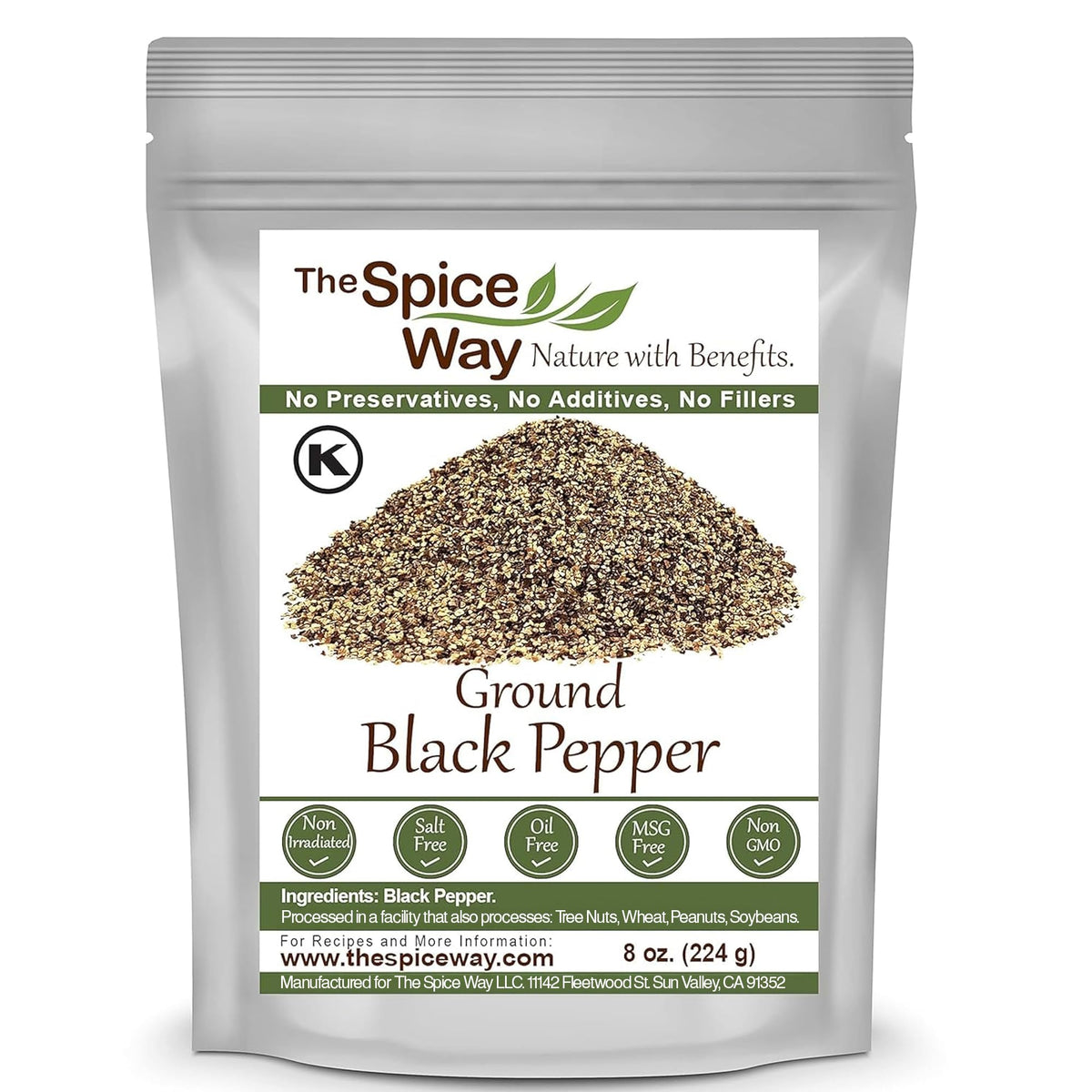 The Spice Way ground black pepper jar close-up for premium steak flavor