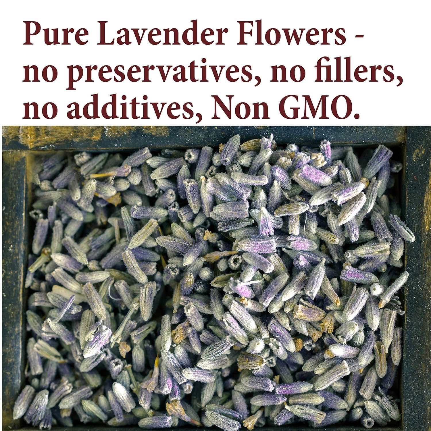 The Spice Way dried lavender buds closeup showing pure, additive-free aroma.
