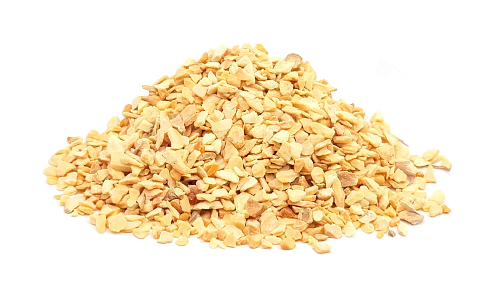 The Spice Way minced garlic on a pantry shelf, highlighting storage and long-lasting aroma.