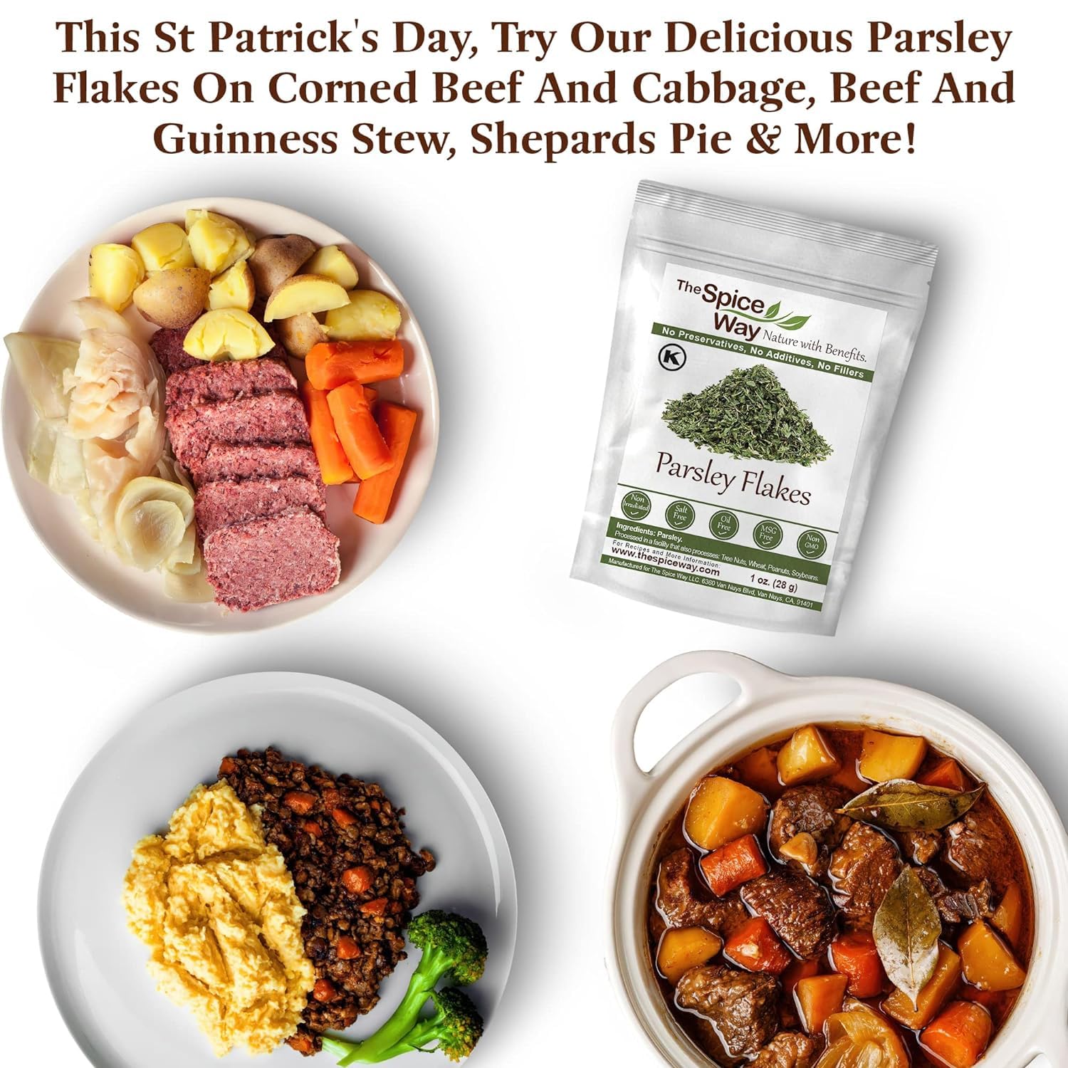 The Spice Way Parsley Flakes jar for quick flavor addition.