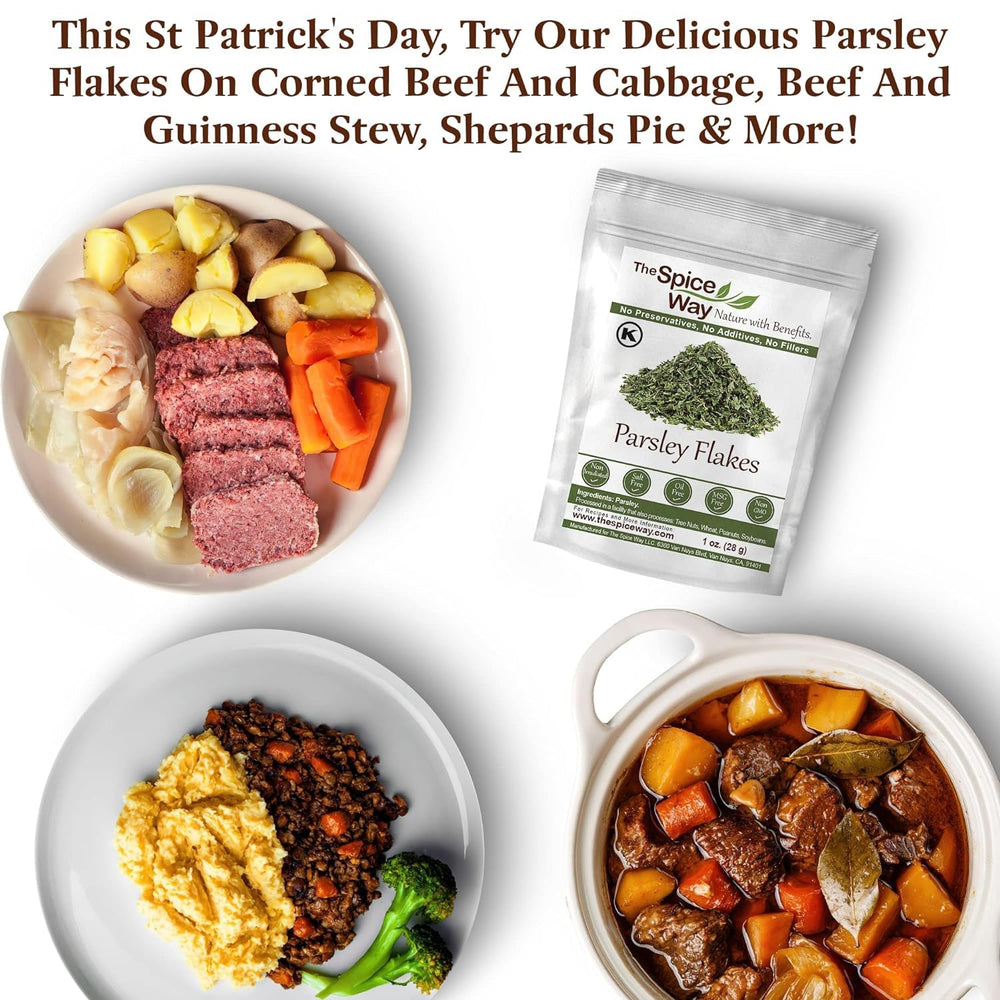 The Spice Way Parsley Flakes jar for quick flavor addition.