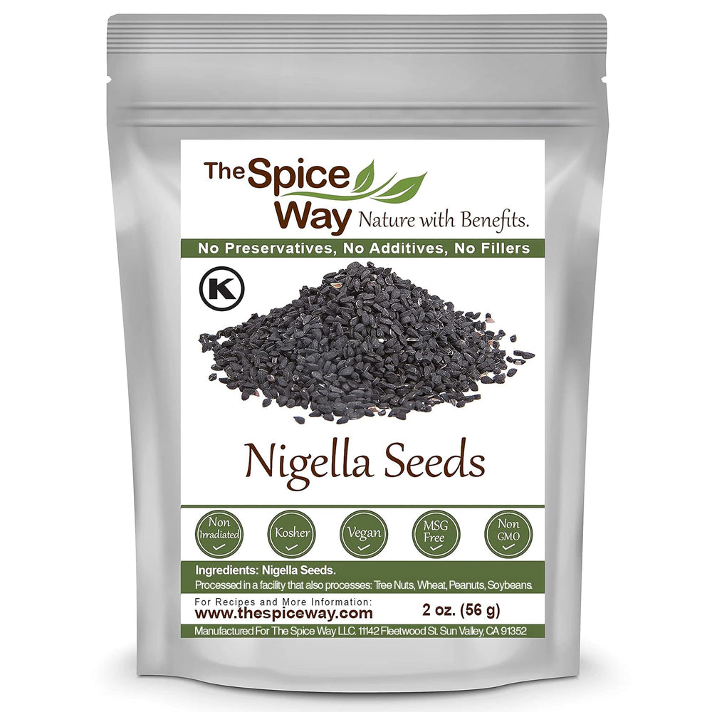 The Spice Way pure nigella seeds in a 2oz jar ready to elevate dips and cheeses