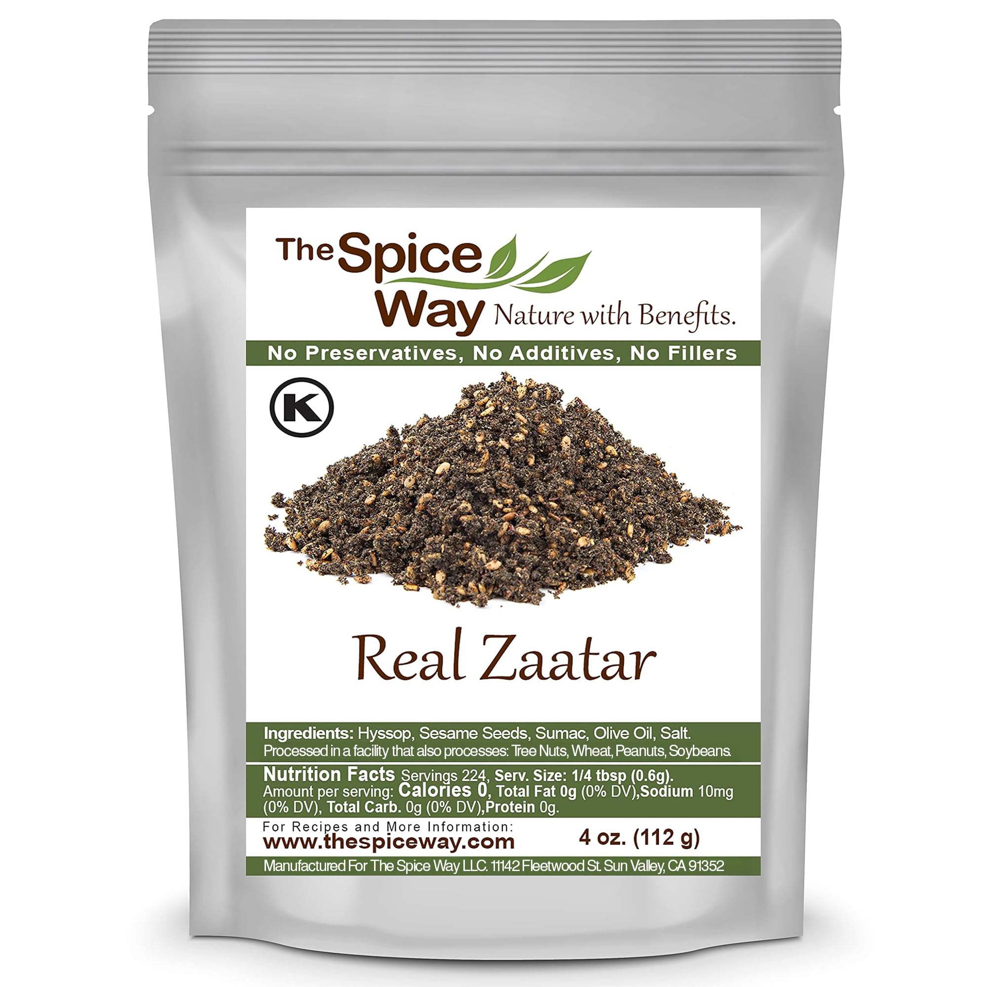 The Spice Way Real Zaatar Hyssop bottle pour enhances olive oil dipping.