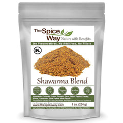 The Spice Way shawarma blend jar showcasing the spice mix for grilling