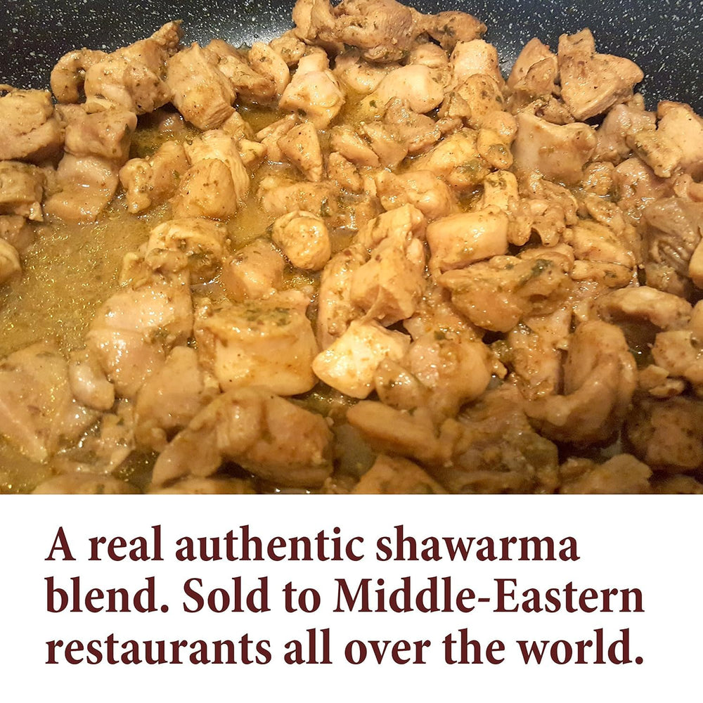 Pouring The Spice Way shawarma blend to season meat