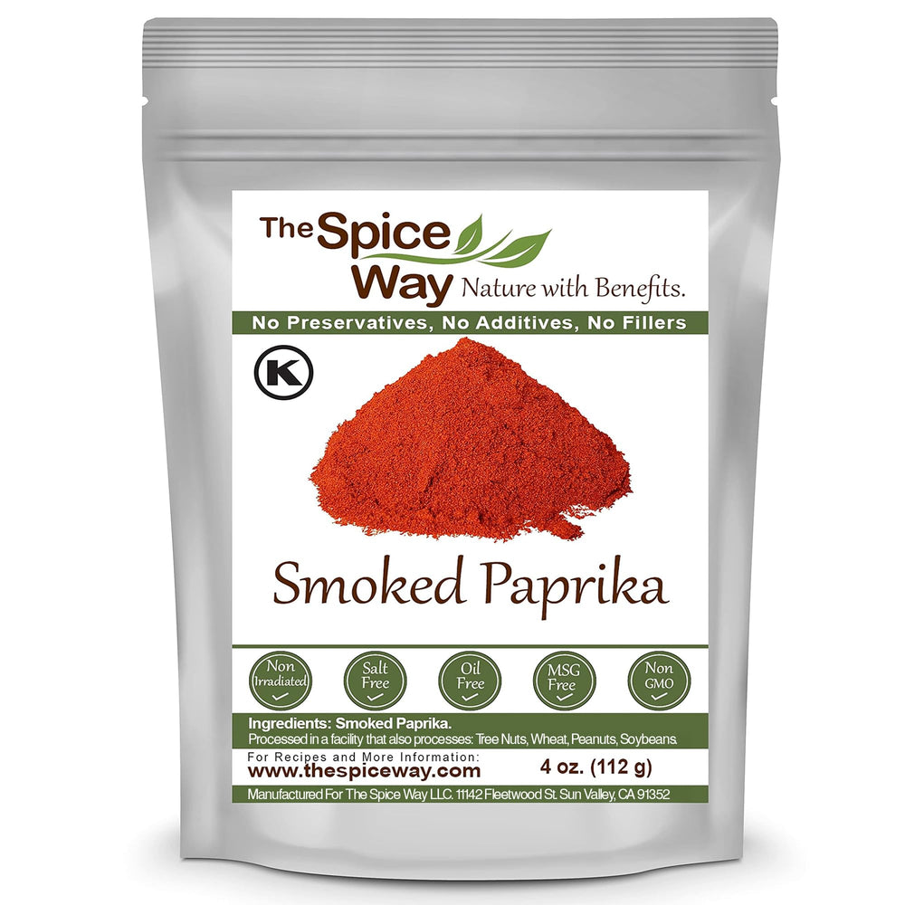 The Spice Way smoked paprika bottle shows pure, additive-free flavor.