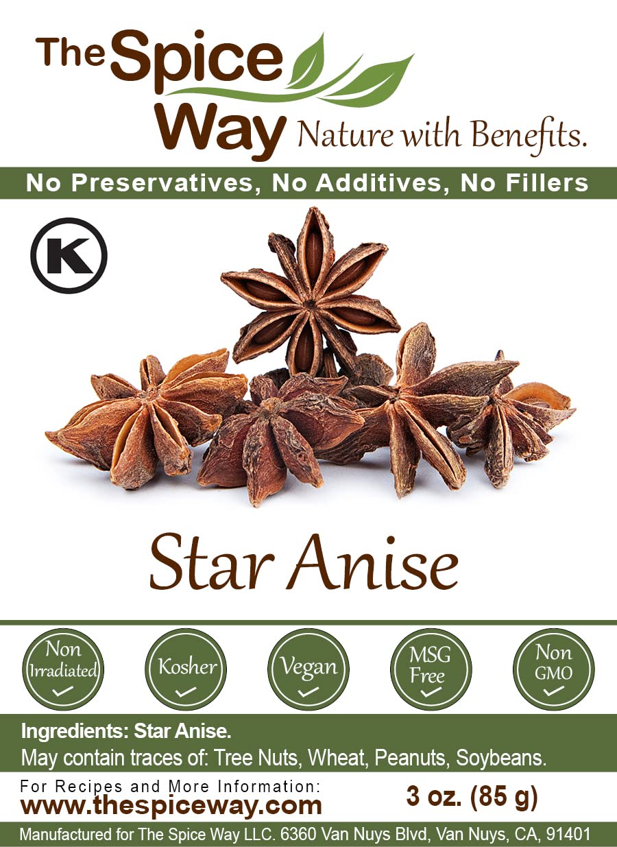 The Spice Way star anise packaging signals ready-to-use freshness.