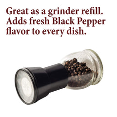 Shelf scene with The Spice Way peppercorns enhancing everyday cooking.